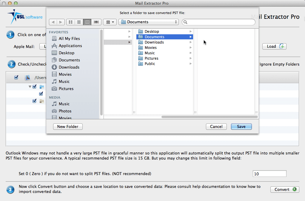 how to convert to pst for Outlook