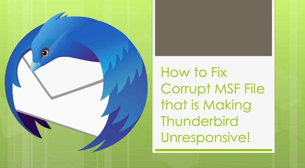 how to fix corrupt msf file
