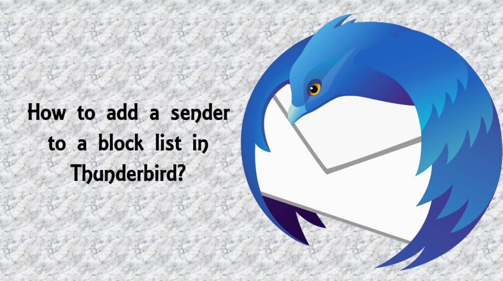 how to add a sender to block list in thunderbird
