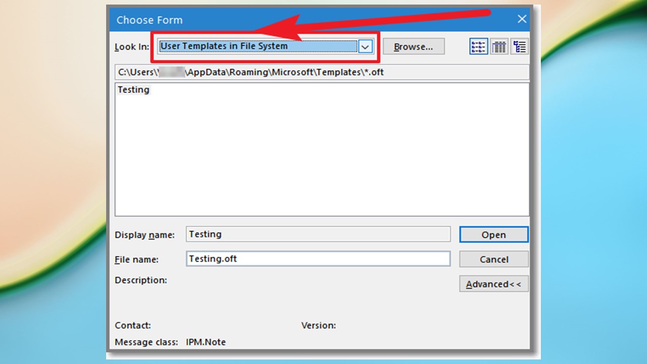 User Templates in File System