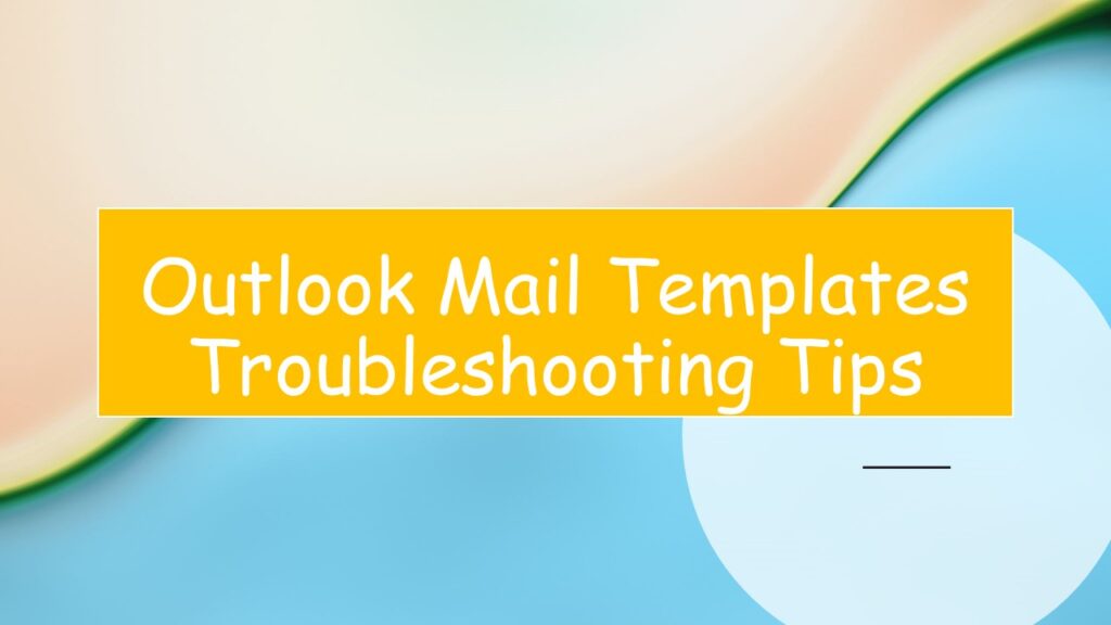 outlook mail templates
