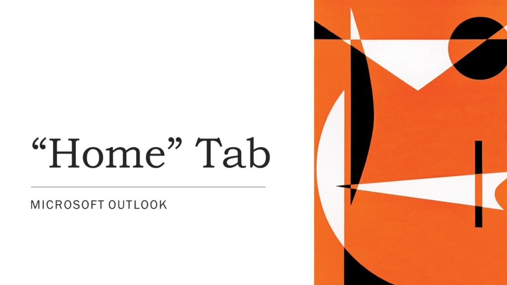 home tab in outlook ribbon
