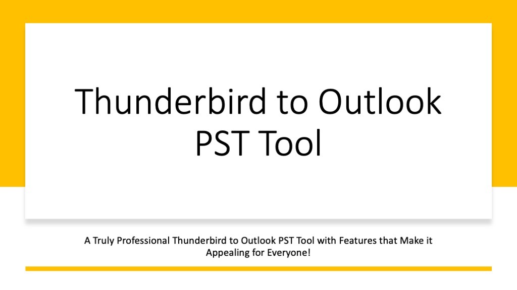 Thunderbird to PST Tool